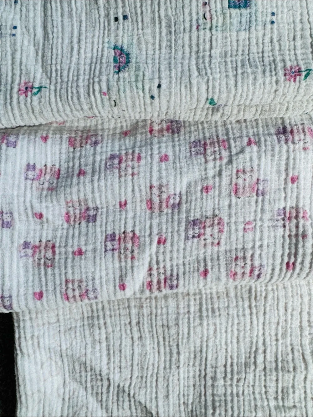 Baby girl Muslin Swaddle Blanket Bundle 4 Pack Baby Neutral Prints LULUJO